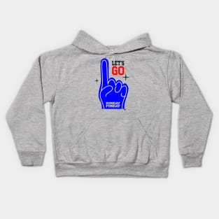 Footbal cheers finger sign Kids Hoodie